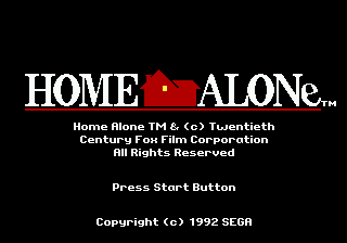 Home Alone (USA) Title Screen
